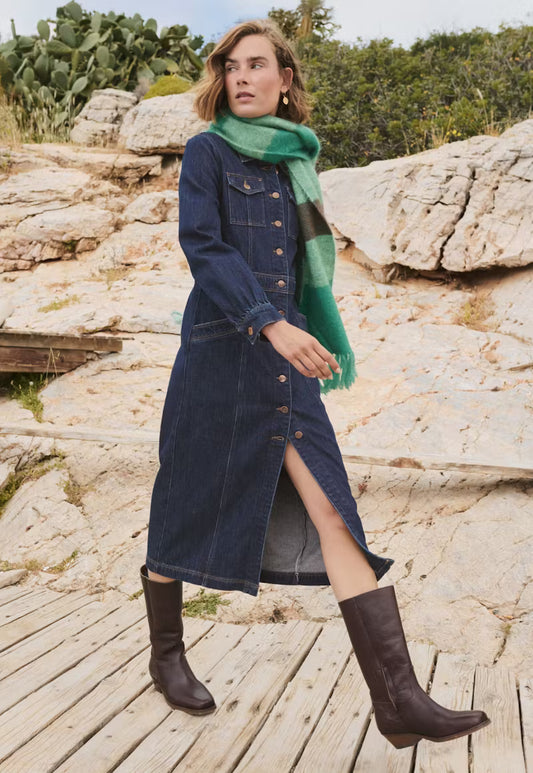 Spraggins-Long denim shirtdress